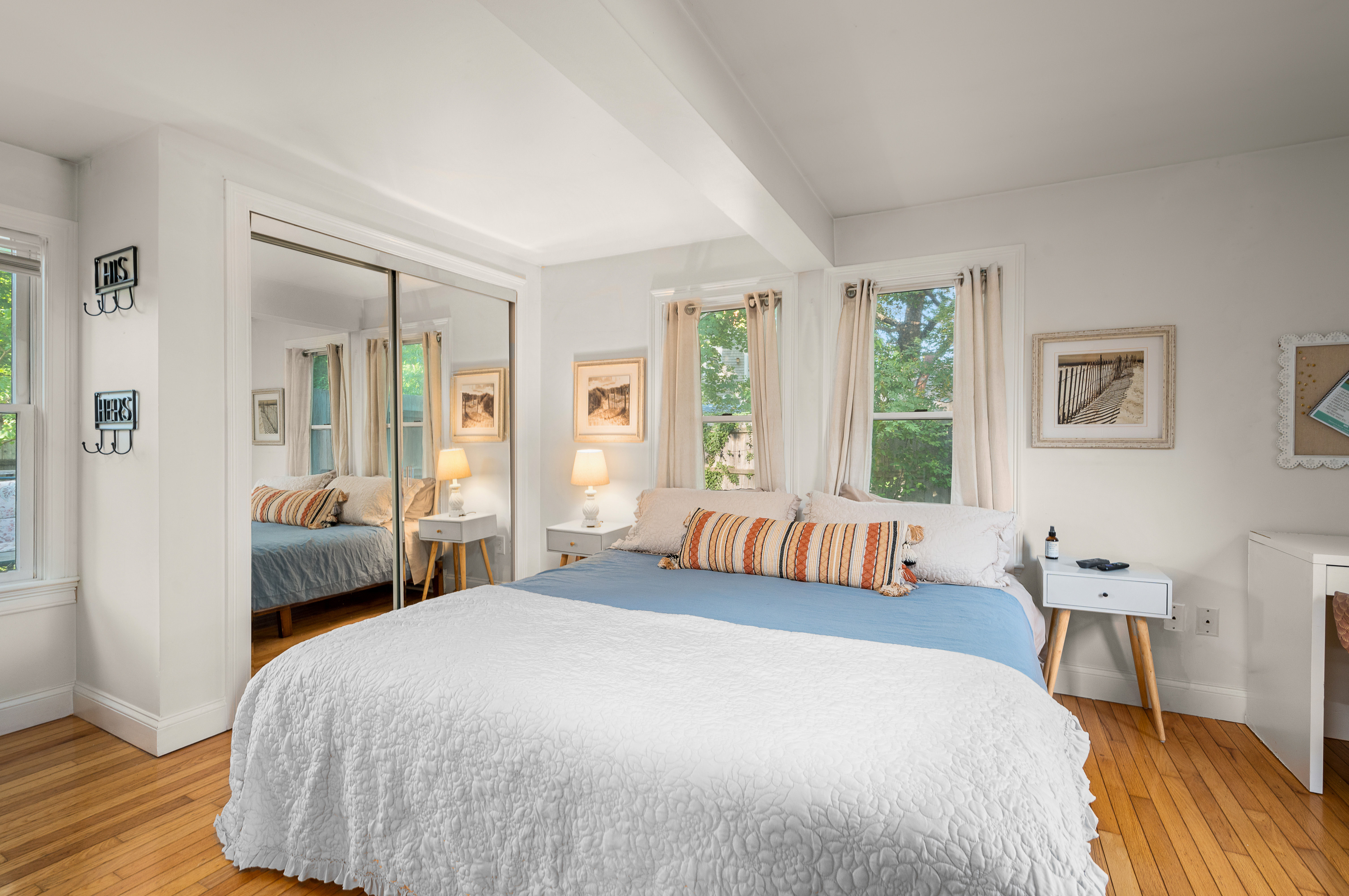 image The bedroom features a comfy King bed