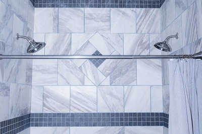 Freshen up in our modern tiled shower.