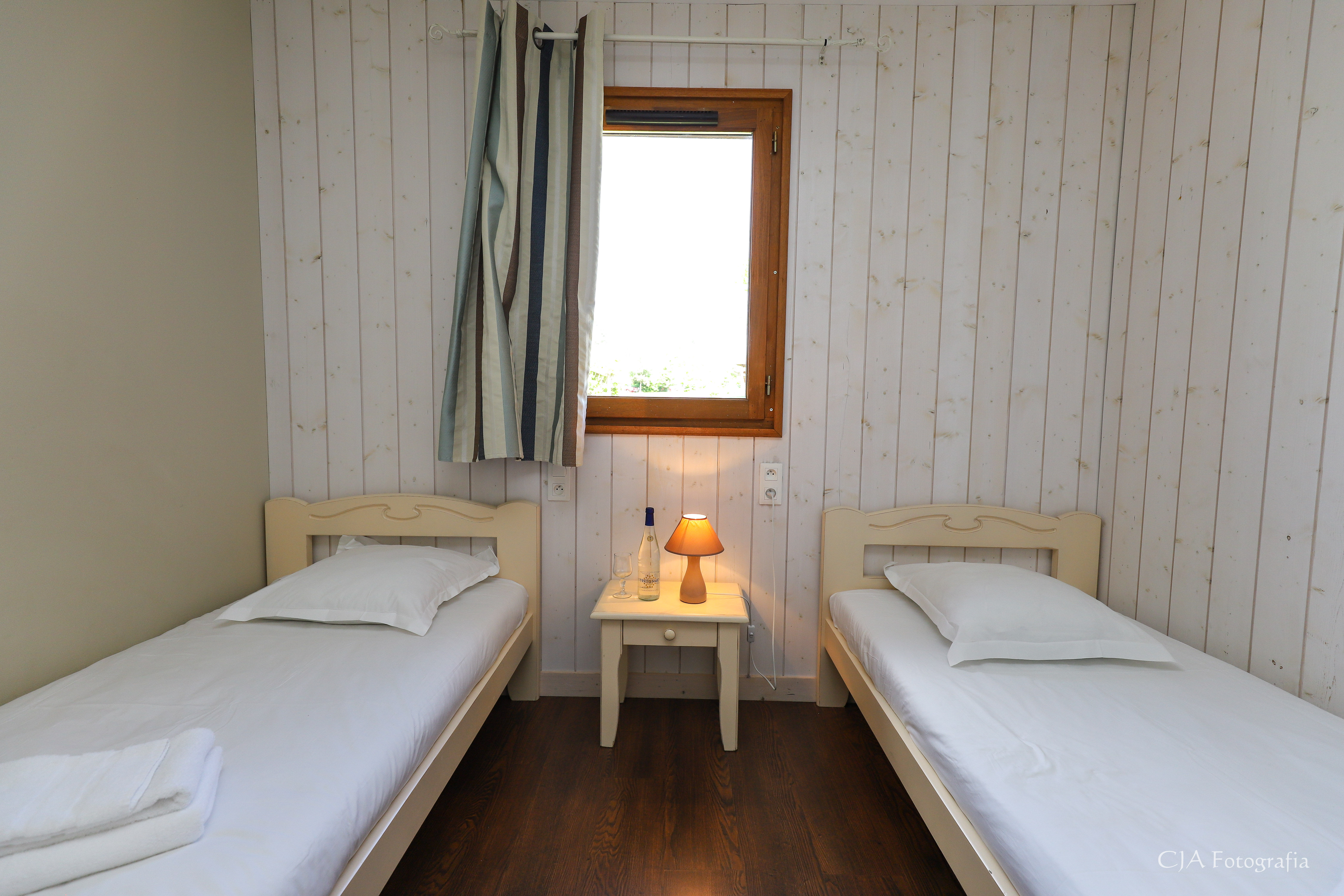 image Relax on the comfy bed after a day outside.