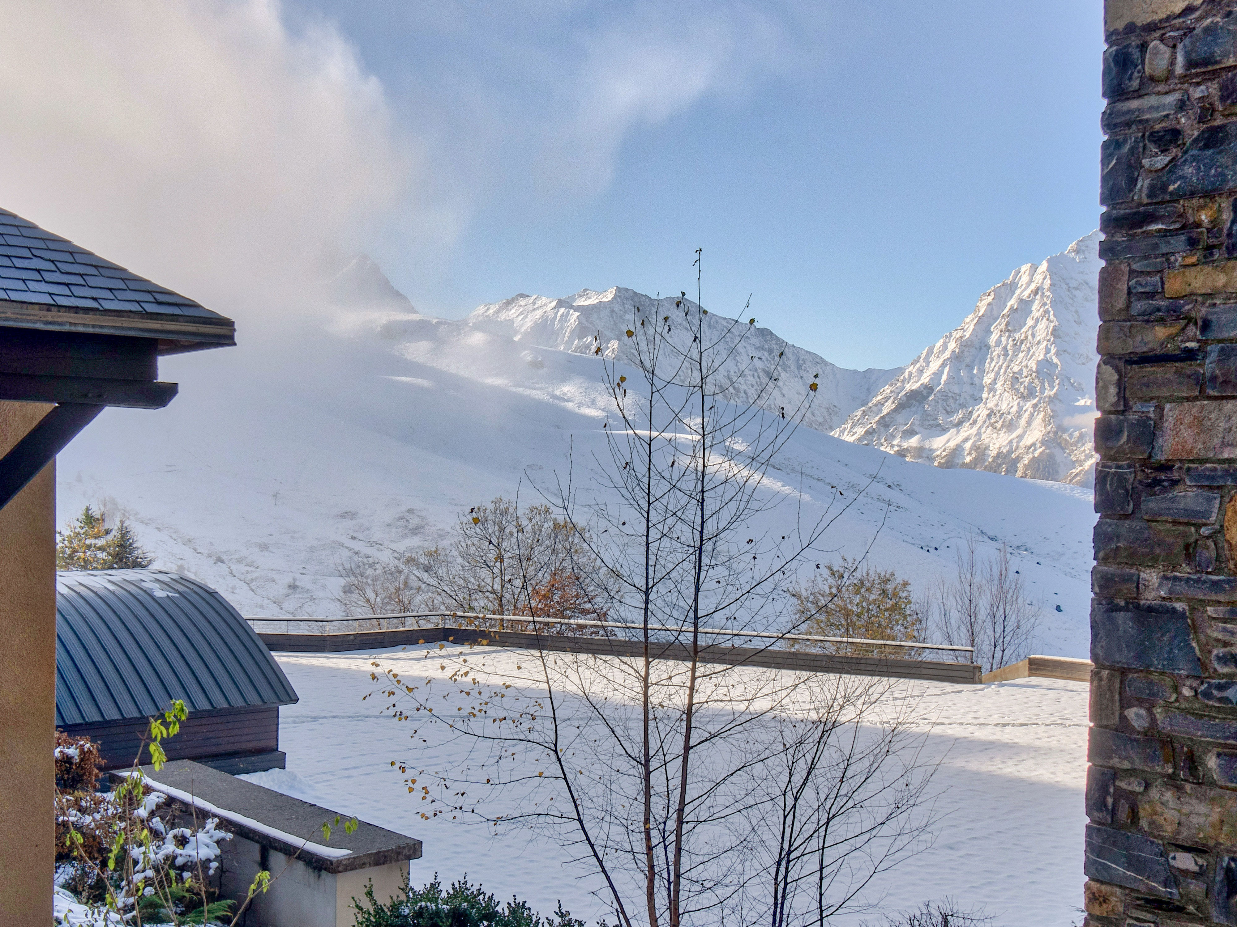 image Breathtaking mountain view from your window, perfect for nature lovers.