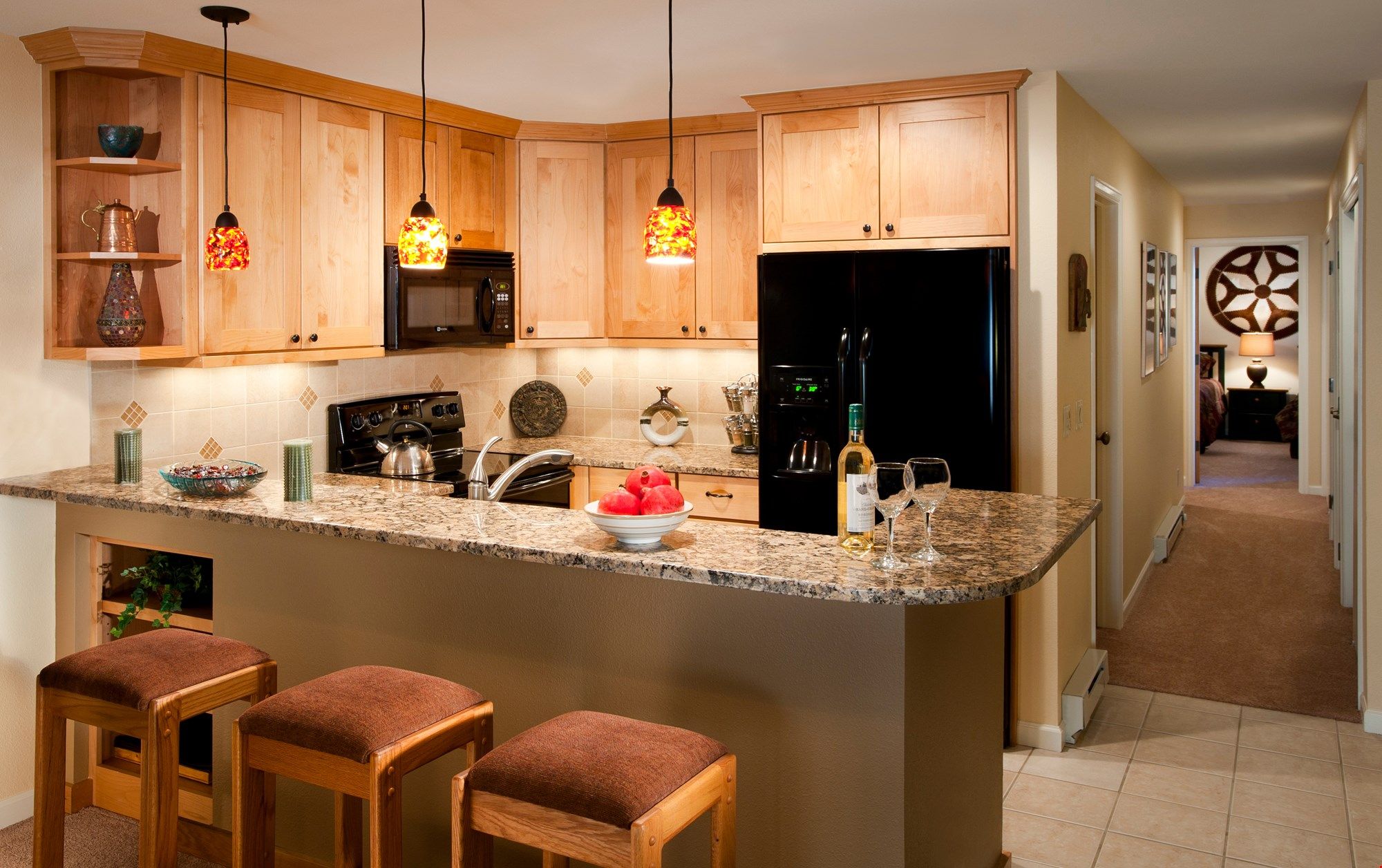 image Prepare meals in the privacy of your own fully-equipped kitchen.