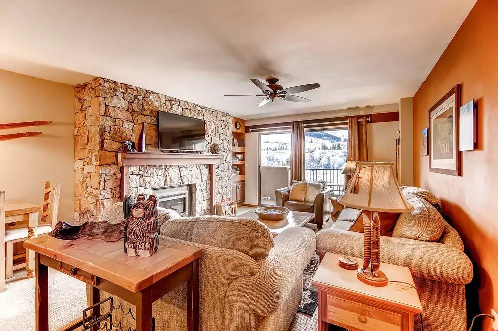 image Kick up your feet and relax in the spacious living area after a day on the slopes.