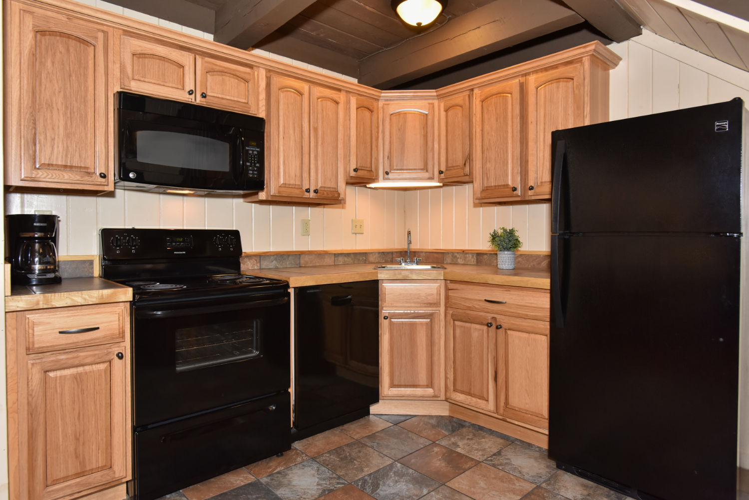 image Prepare a meal in the equipped kitchen.