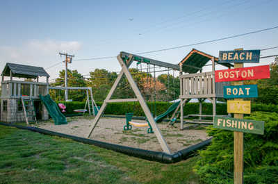 The private playground promises joy for the little ones.