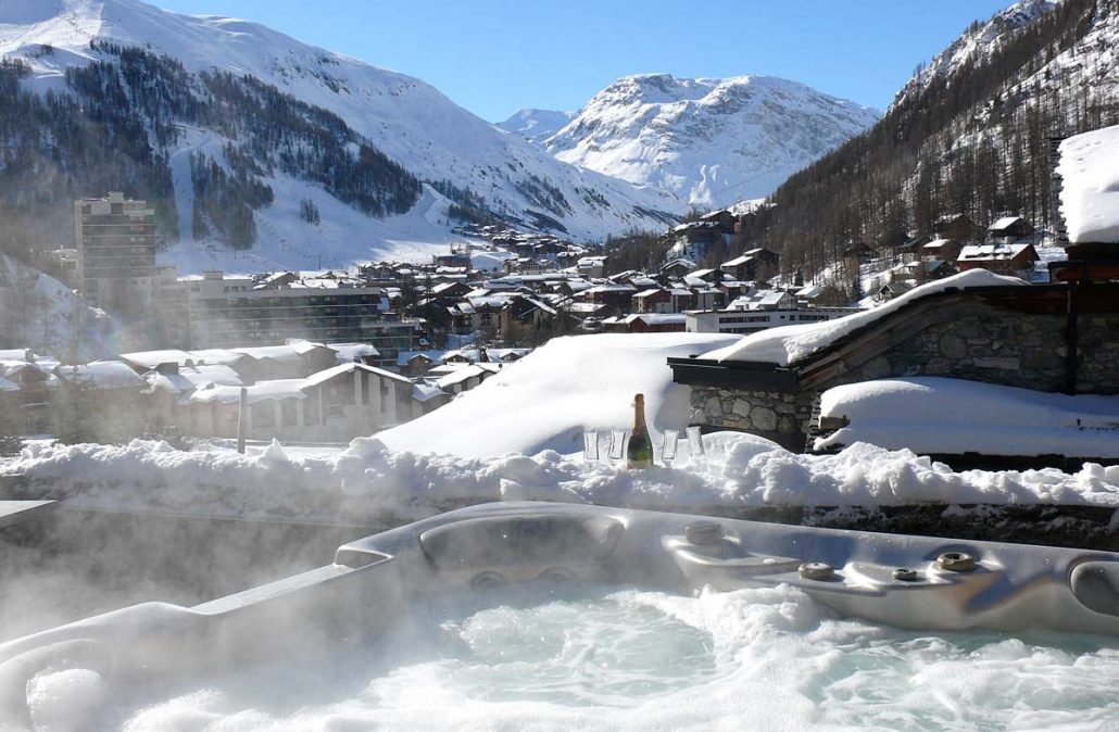 image Relax and rejuvenate in our terrace hot tub, while soaking in the breathtaking mountain panoramas.