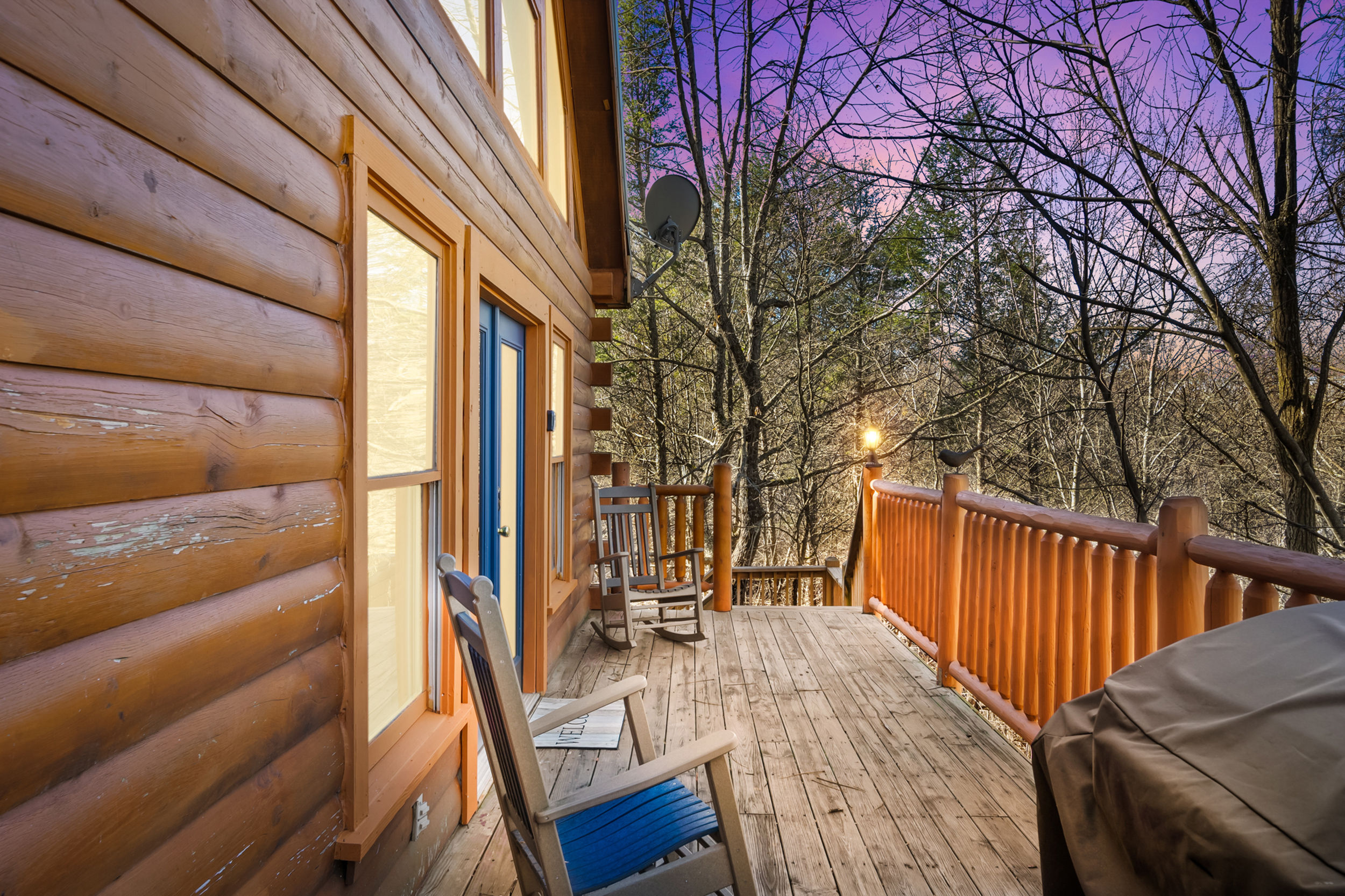 image Breathe in the fresh mountain air on our peaceful deck, an ideal spot for morning coffee or stargazing nights.