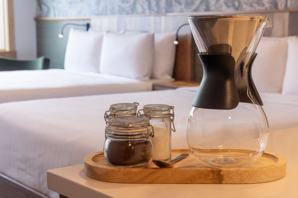 image Close-up of a coffee setup in the room for a relaxing start to the day.