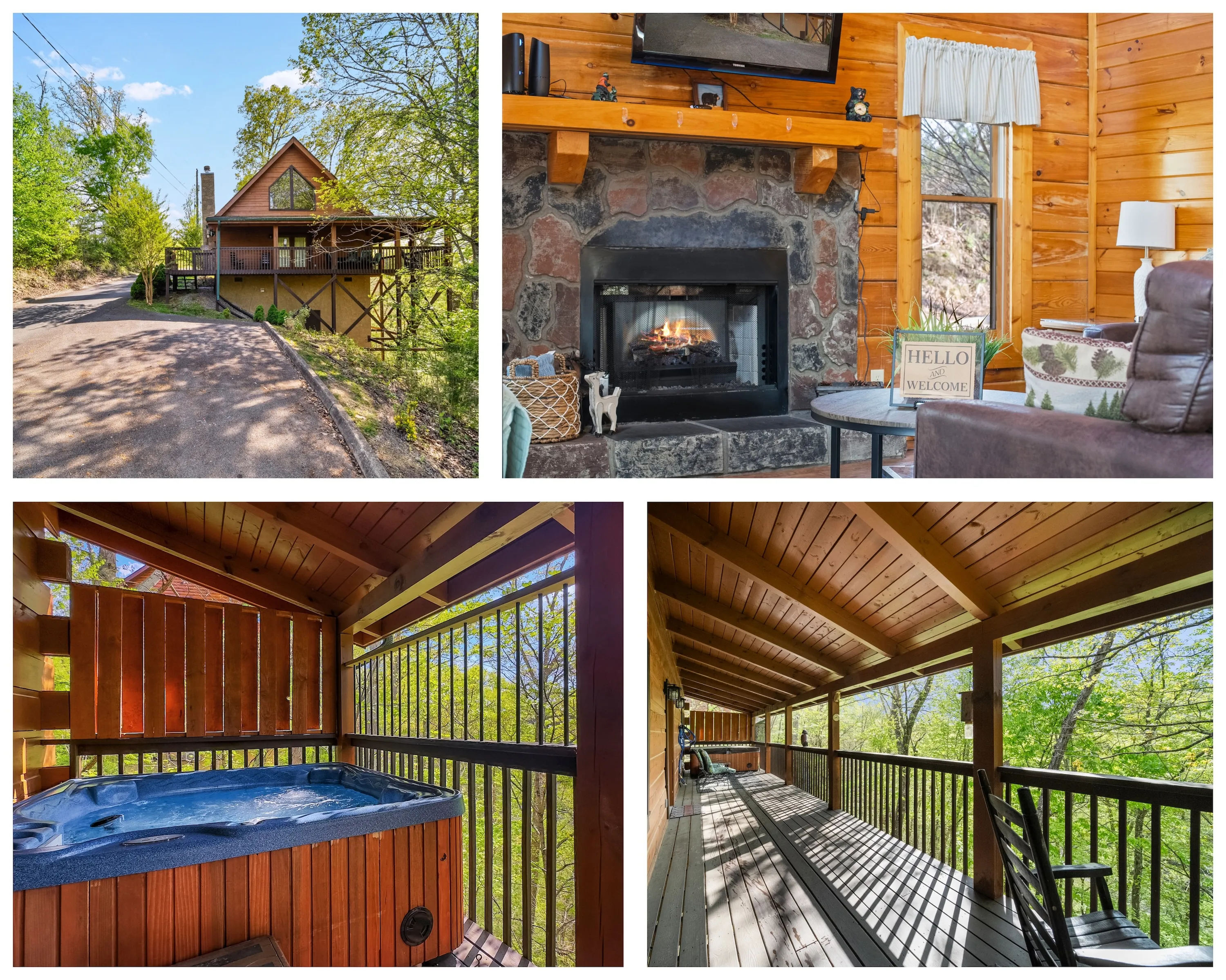 image Enjoy the Smokies from our 1008 sq. ft. cabin in Sevierville. Our cabin is in a beautiful community off the beaten path perfect for a relaxing mountain holiday.