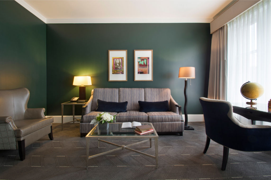 image Relax in the spacious living area with comfortable seating, elegant furnishings, and a serene atmosphere.
