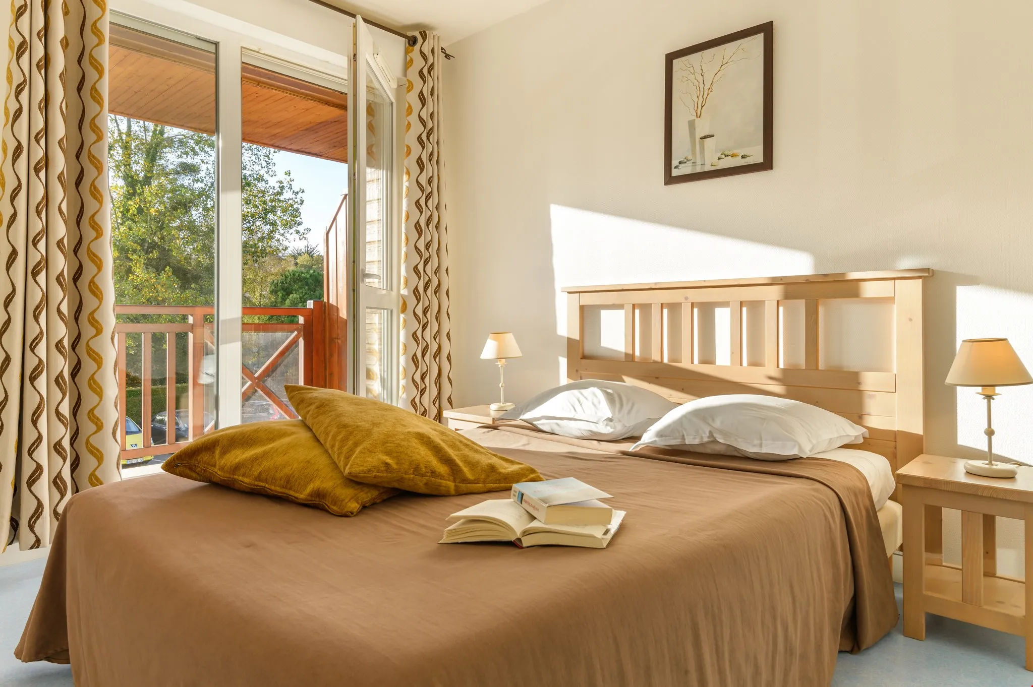 image Drift to sleep in the comfortable bed after a wonderful day outside.