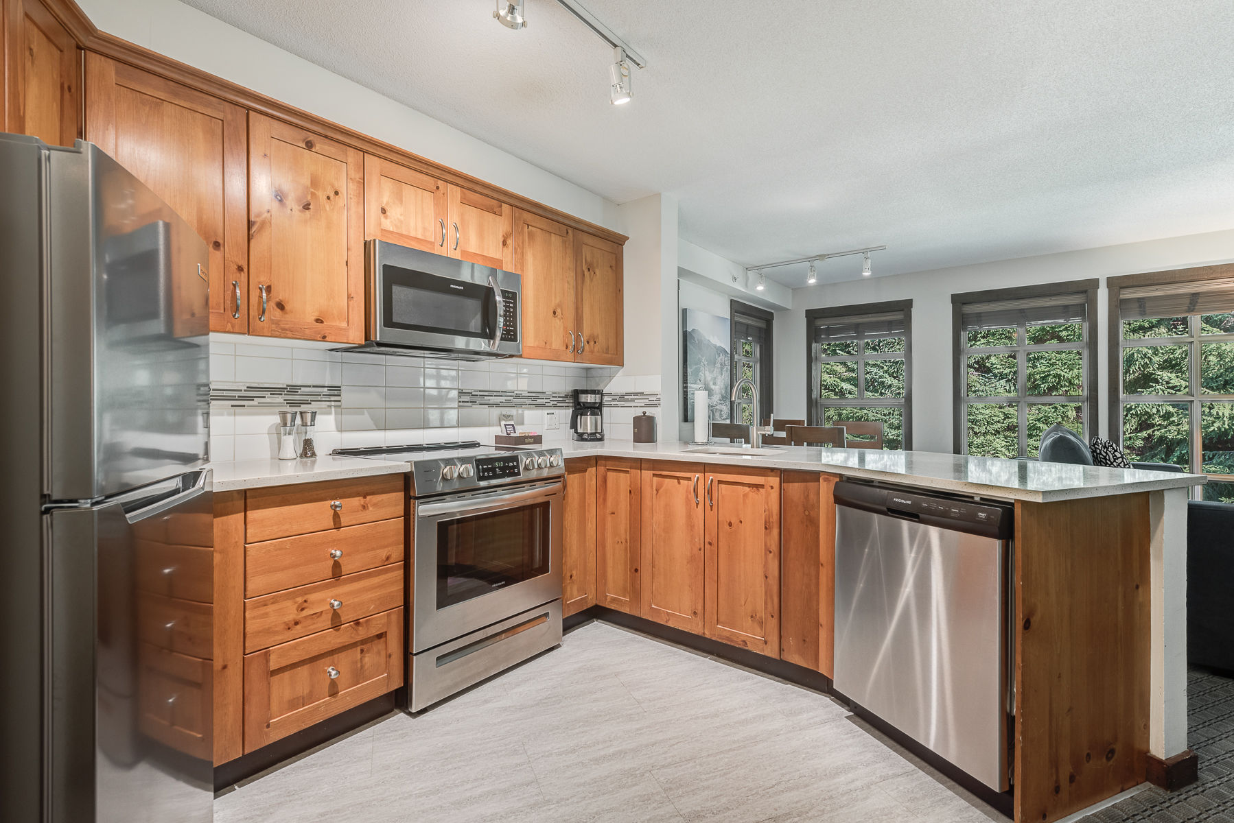 image Modern kitchen with all the essentials and scenic views.