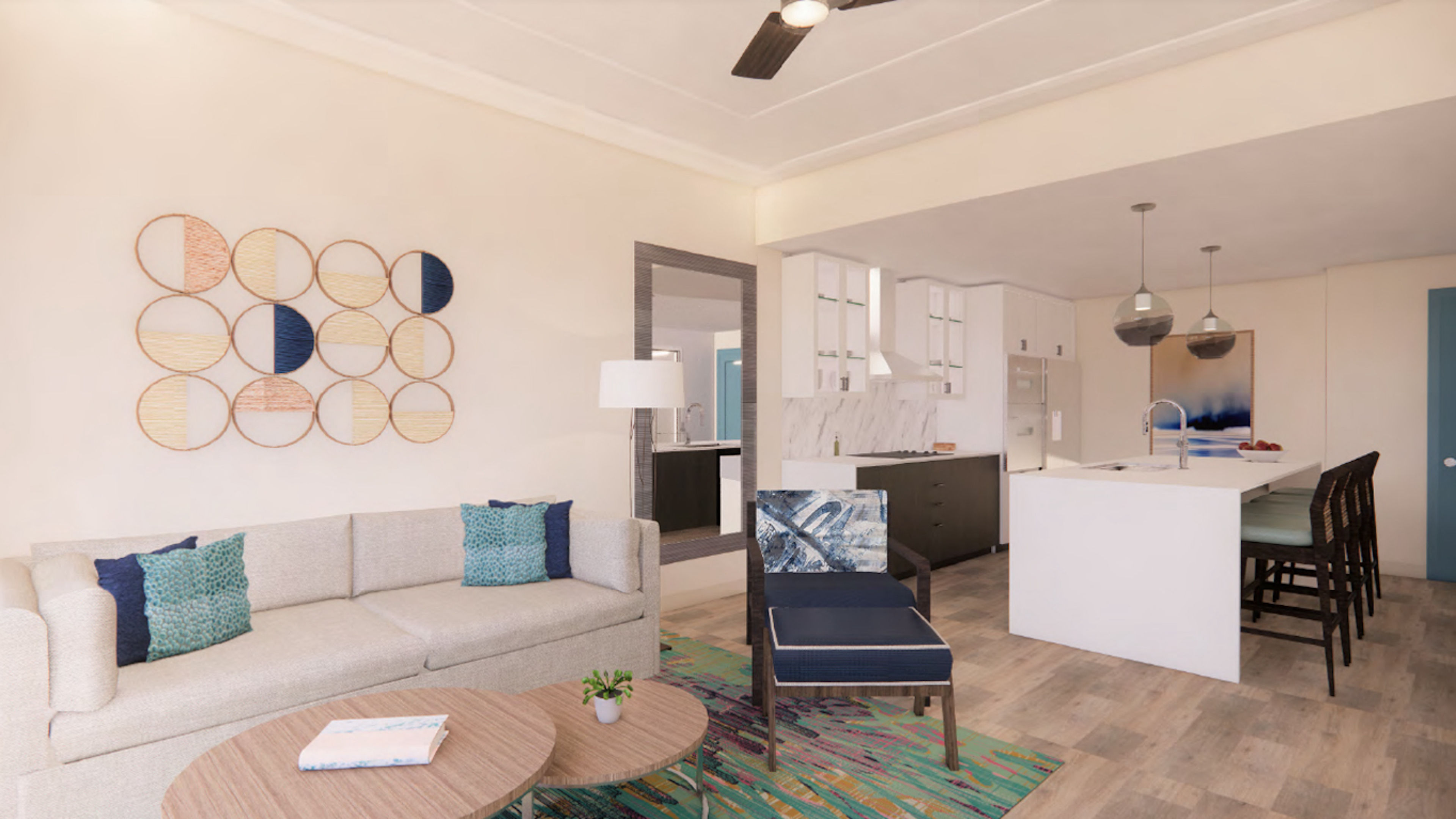 image Stylish and inviting living room with tasteful decor and comfortable seating, perfect for relaxation and connecting with others.