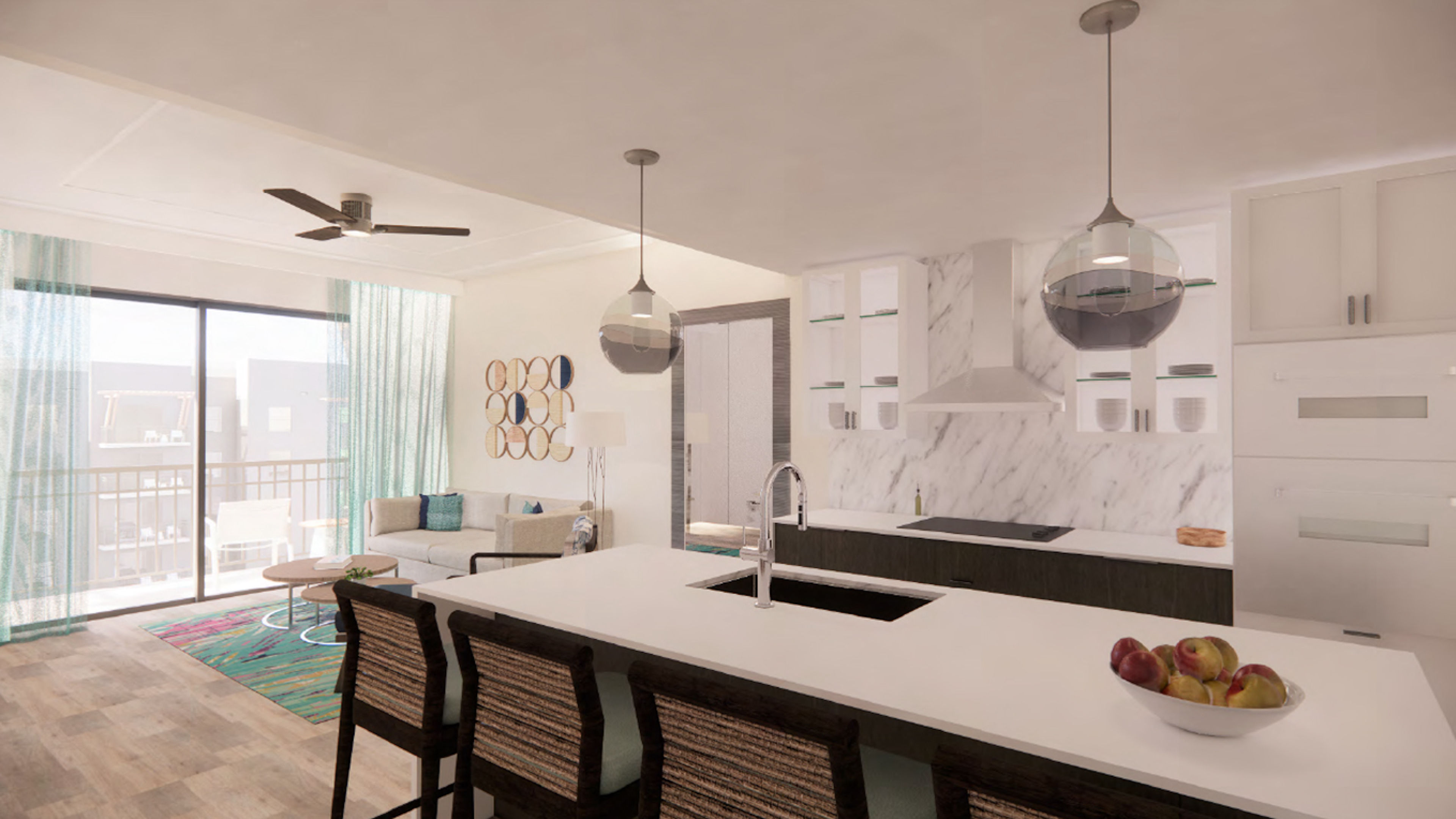 image Spacious, light-filled dining area with a modern touch, creating a welcoming space for meals and gatherings.