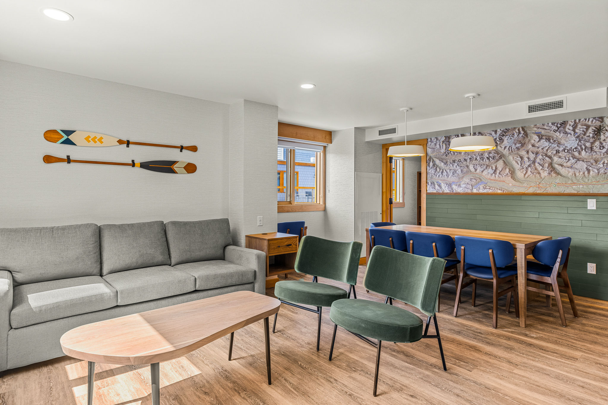image Spacious living area with ample seating, ideal for relaxing or gathering with friends and family.