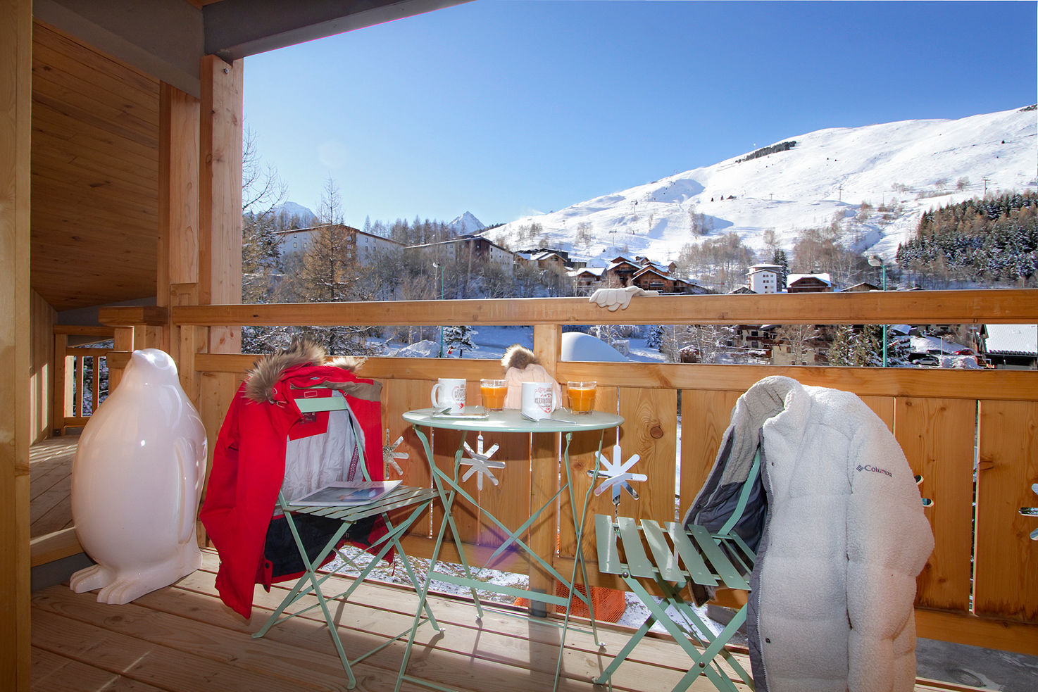 image A serene balcony setting with breathtaking mountain views—perfect for sipping morning coffee or unwinding as the sun sets.