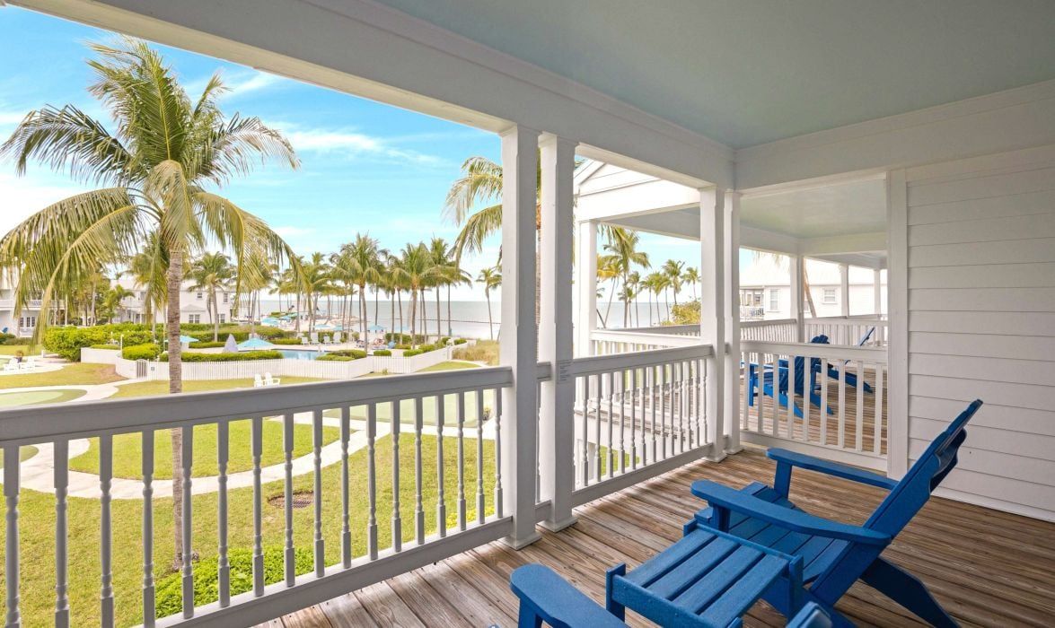 image Upper-level balcony with water views