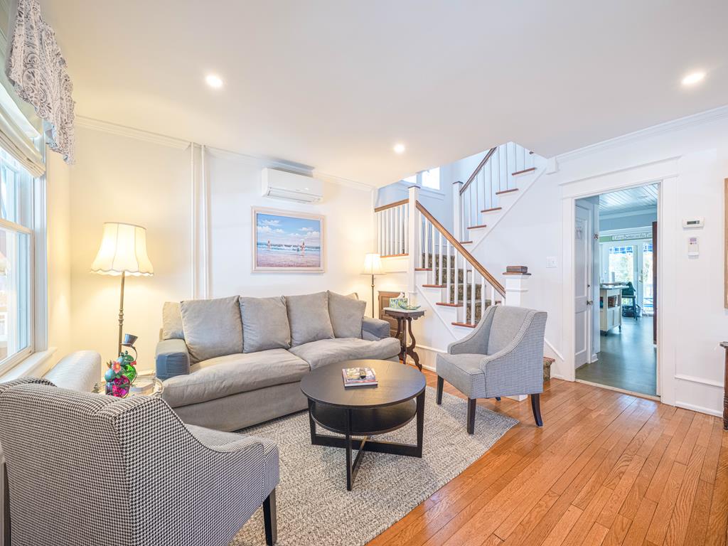 image Modern sitting area with easy staircase access.