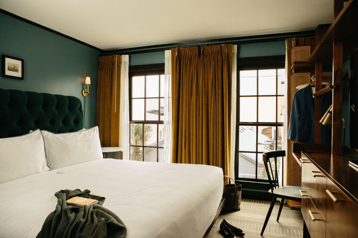image Refined comfort in a beautifully curated room, blending deep hues, soft textures, and timeless elegance.