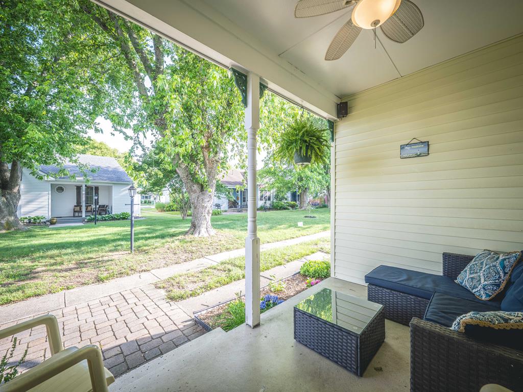 image A beautifully landscaped front area with a pathway leading to the entrance.