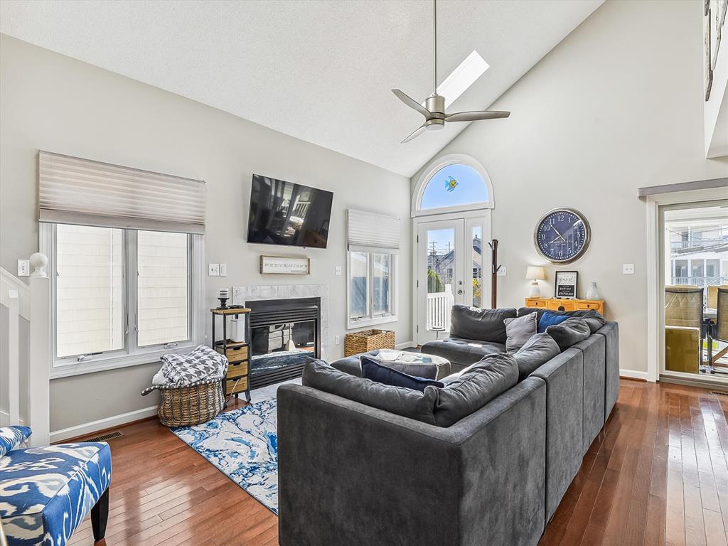 image Spacious dining area with seating for the whole family, offering direct access to the deck for al fresco dining with a view.