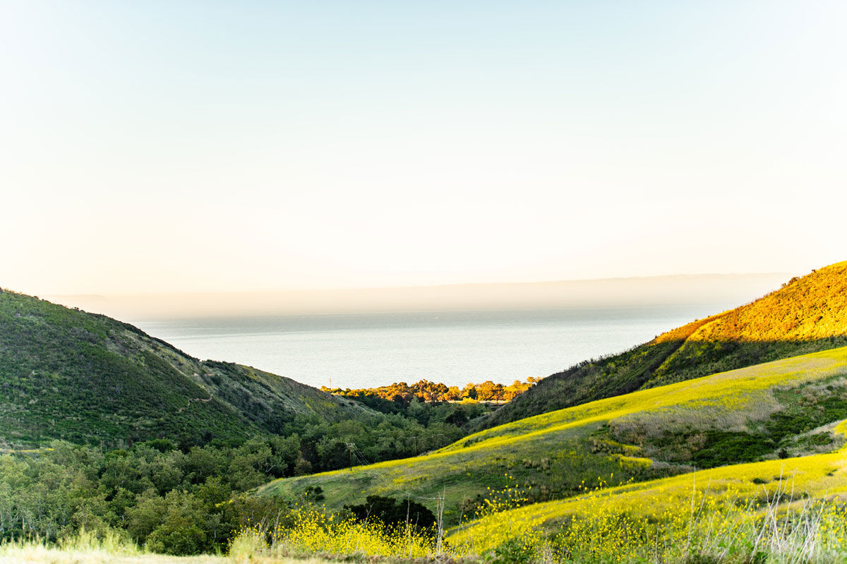 image Tucked between the hills and sea, the Canyon Queen Cabin offers a blend of comfort and nature, with sweeping views of the canyon landscape and distant ocean horizon.