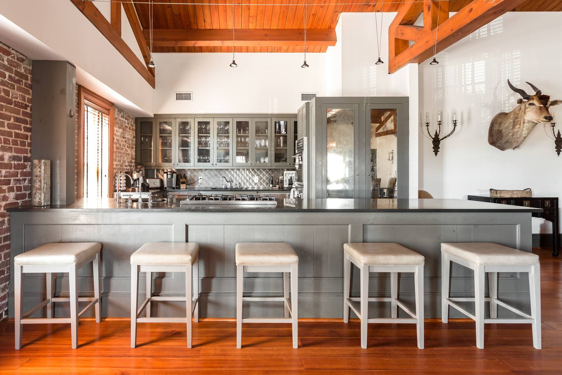 image Chef-inspired kitchen designed for both culinary creativity and casual gatherings, blending modern style with inviting warmth.