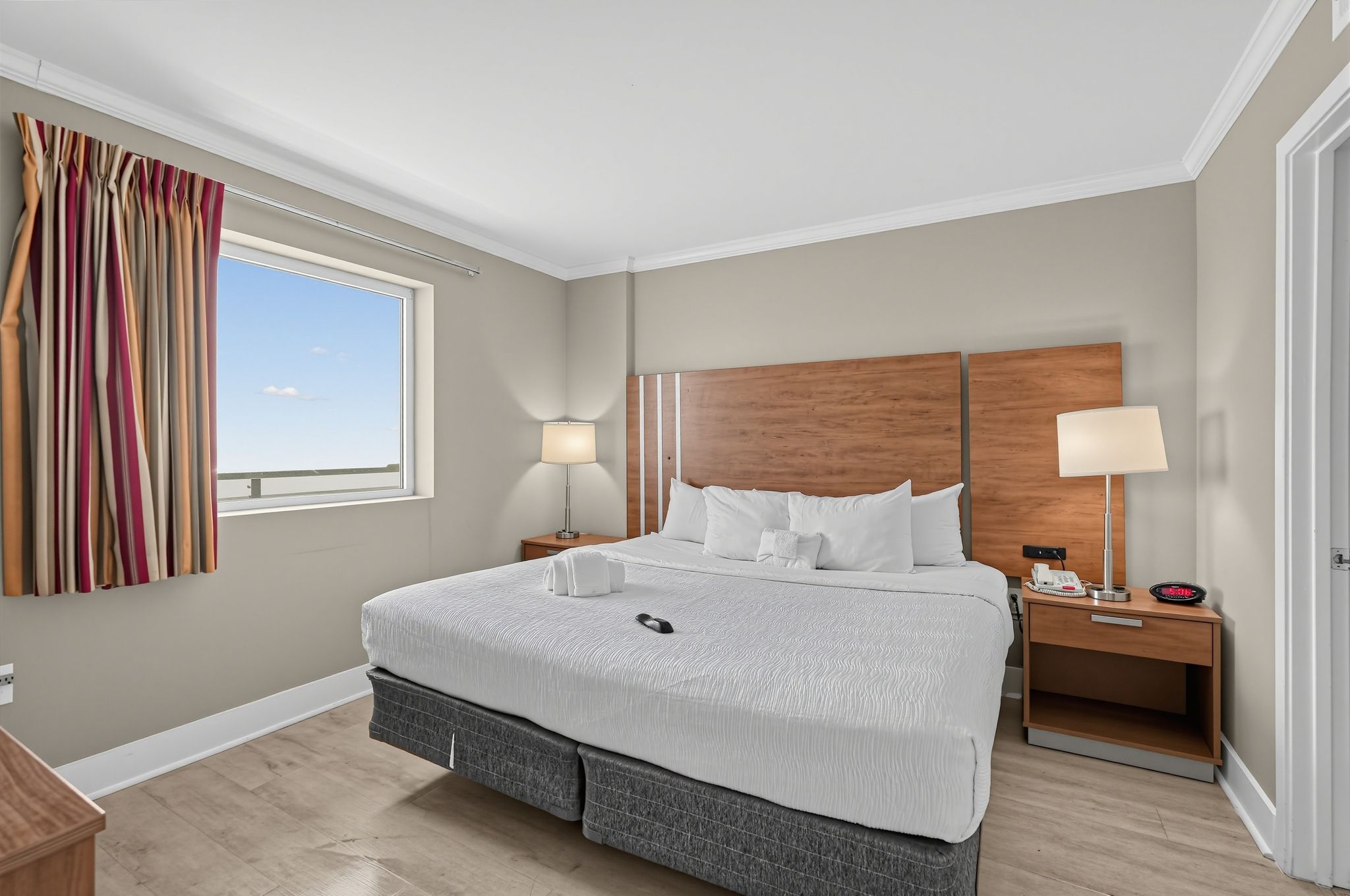 image Bedroom with king-size bed and window view
