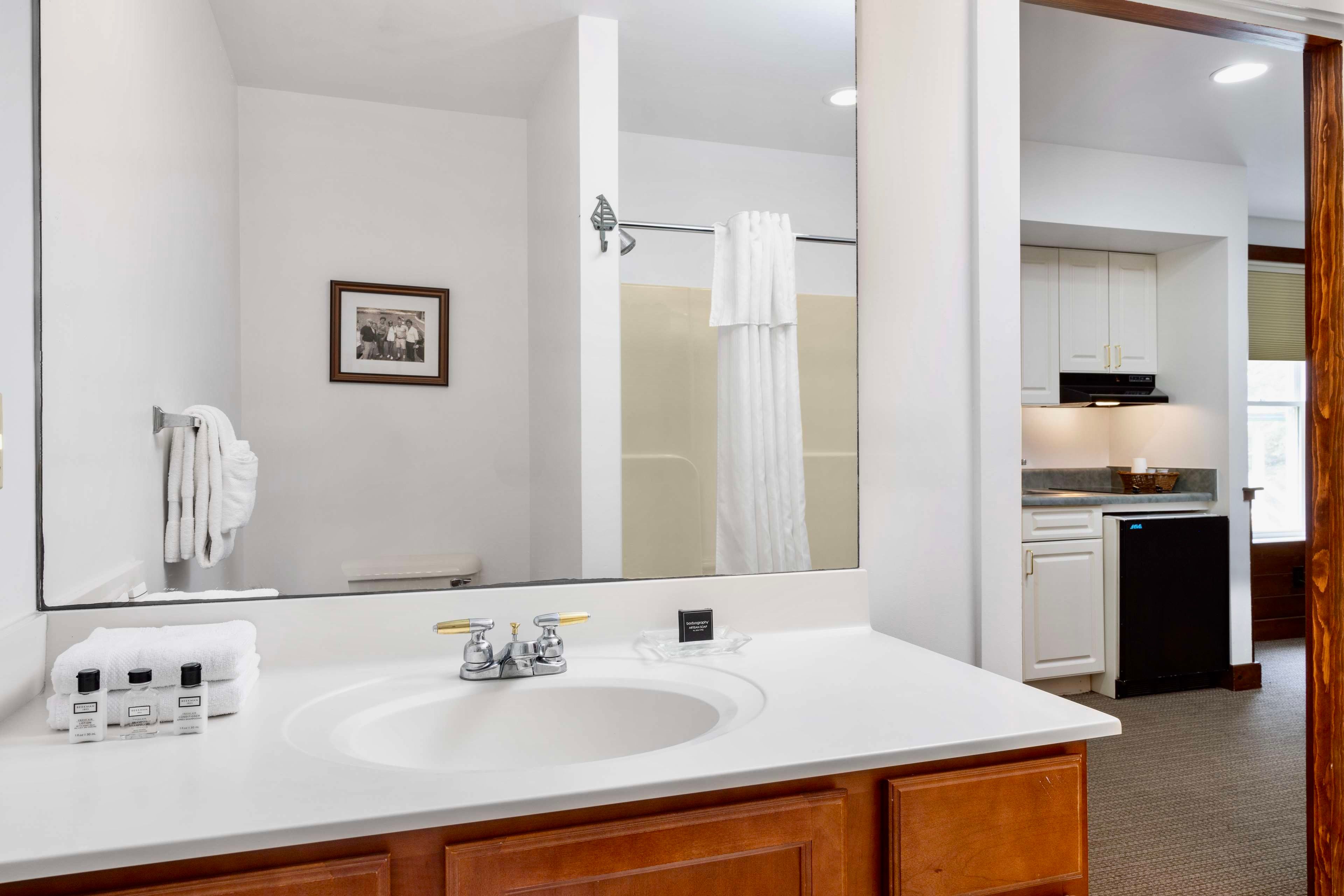 image Clean, simple, and serene—a quiet space to refresh and reflect after a day by the sea.