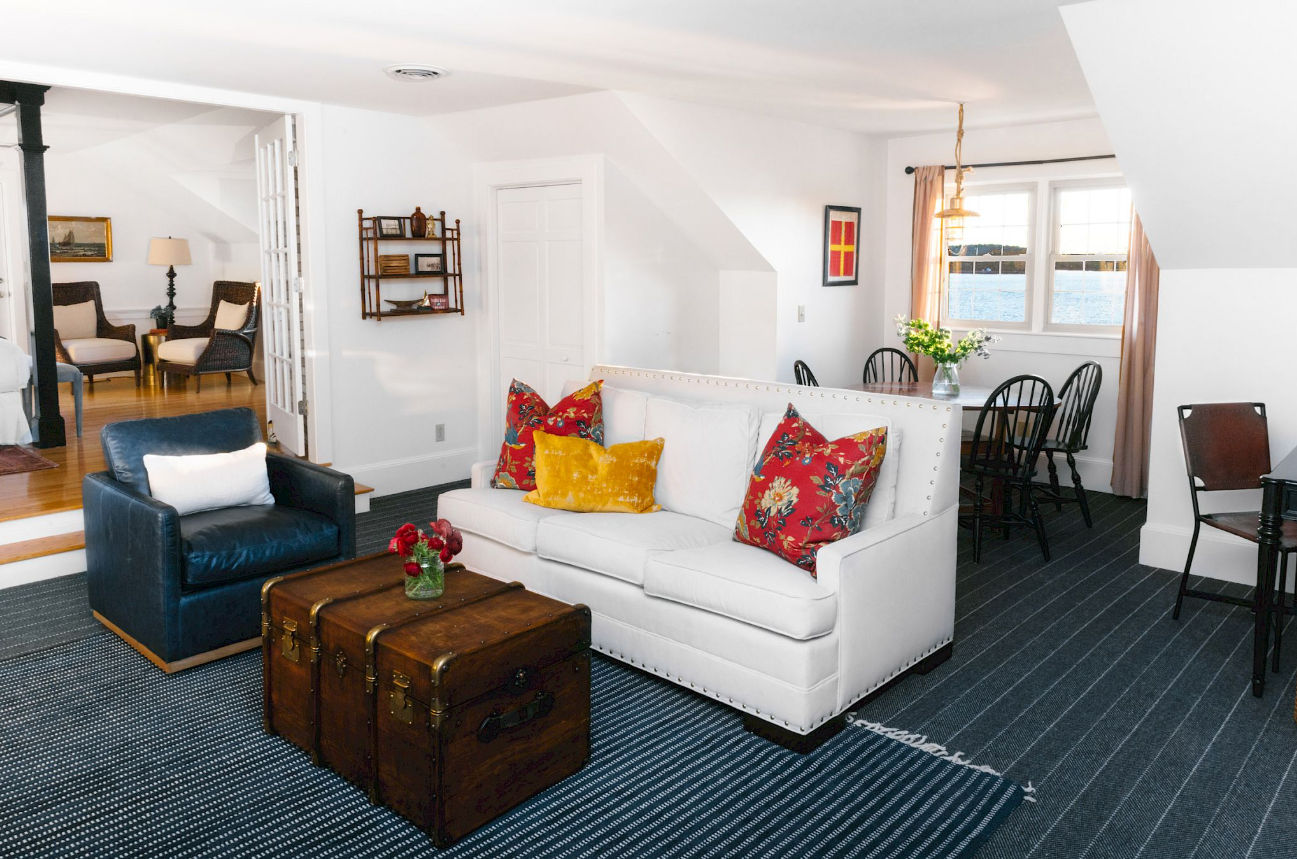 image Bright and playful with thoughtful touches, this relaxed living space invites you to kick back and stay awhile.