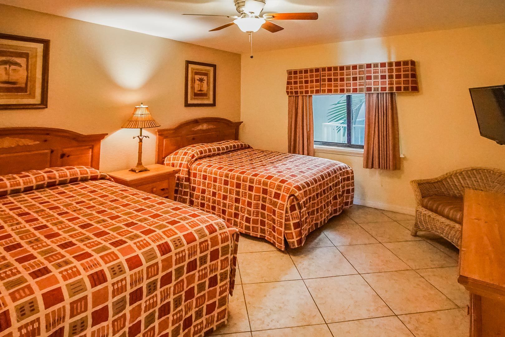 image The guest bedroom features two full beds, ideal for family and friends to relax comfortably during their stay.
