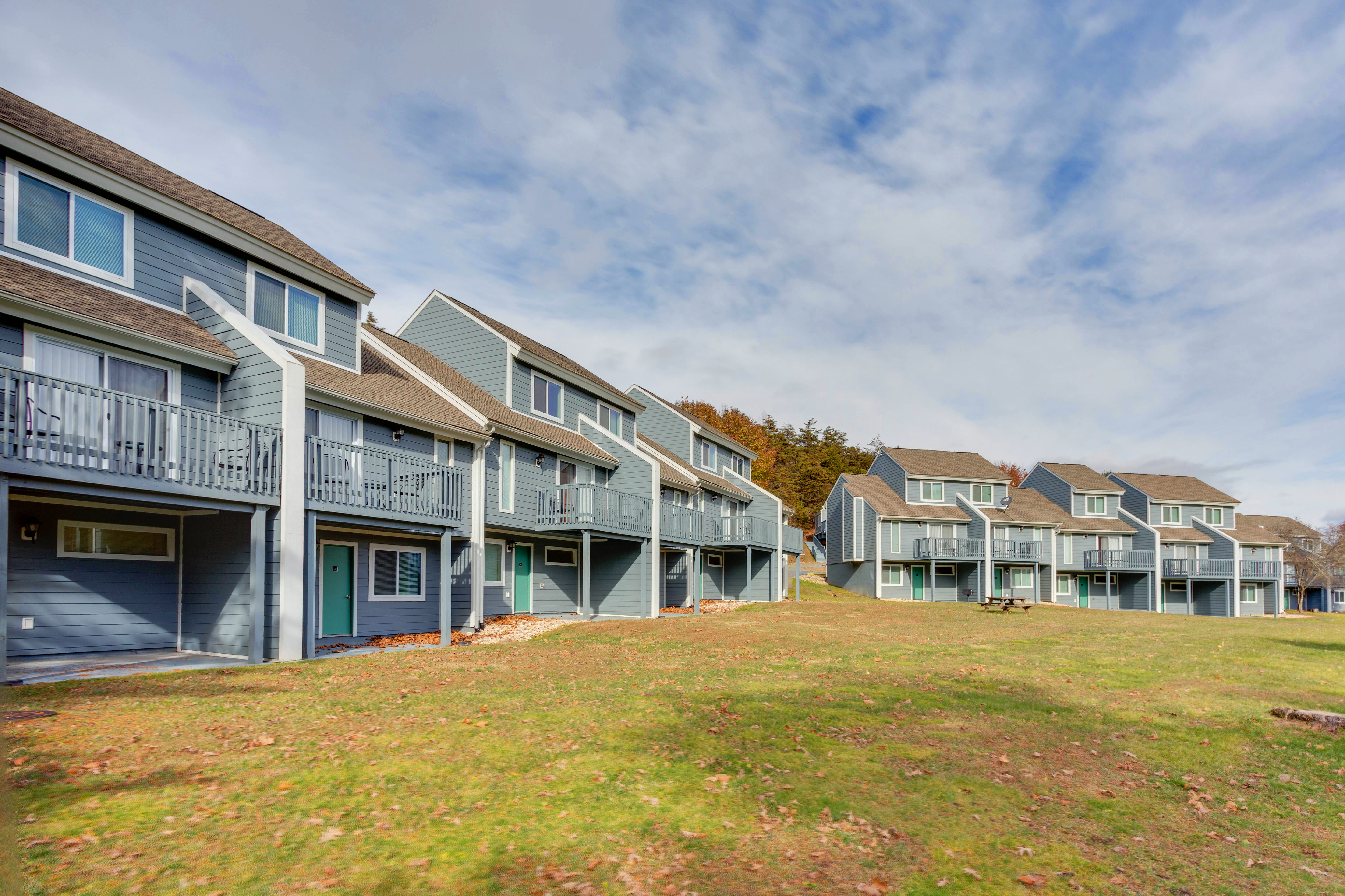 image Exterior view of Chalet High, nestled in the Shenandoah Valley with scenic mountain surroundings.