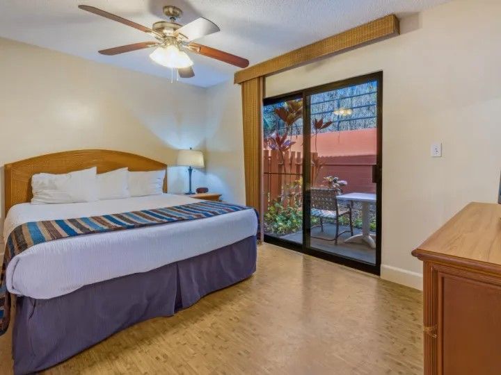 image Comfortable bedroom with sliding doors to your private patio