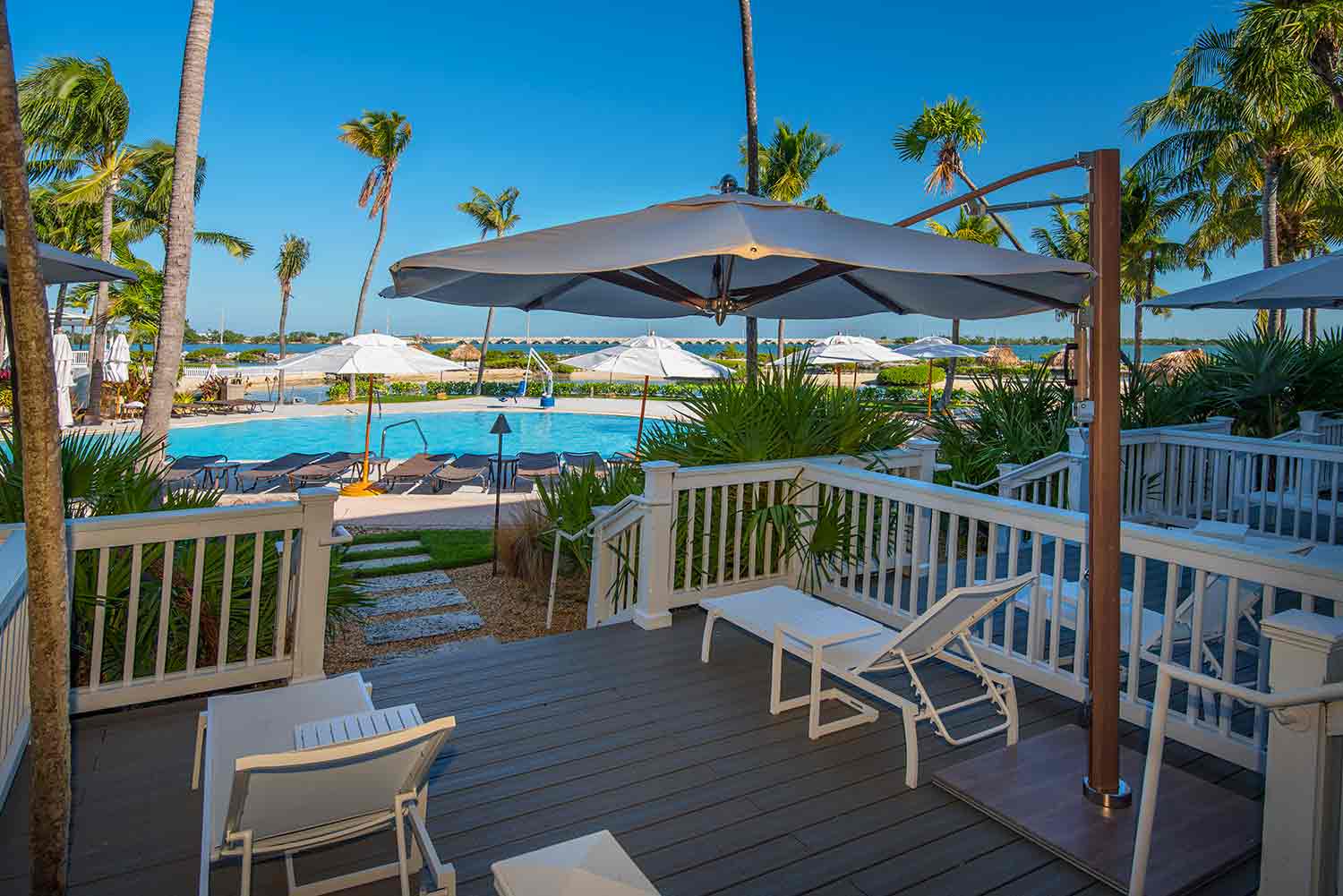 image Lounge under swaying palms with serene pool views and warm breezes just steps from your door.