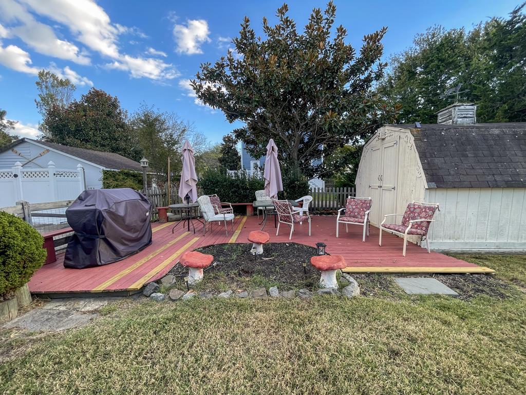 image Gather around on the charming outdoor deck, where laughter and memories are made, surrounded by whimsical decor and comfortable seating.