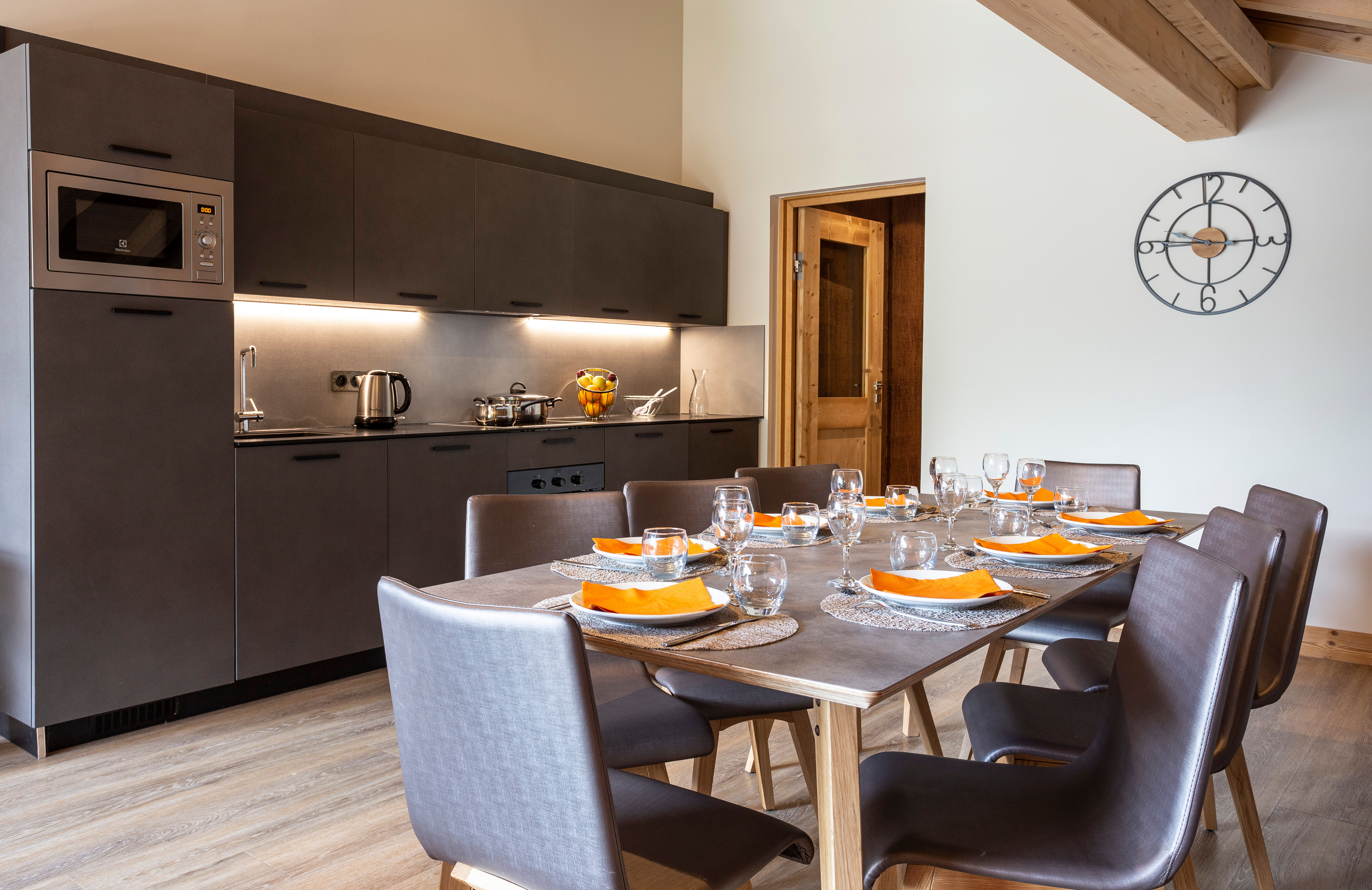 image Share hearty alpine meals in your spacious and stylish dining area.
