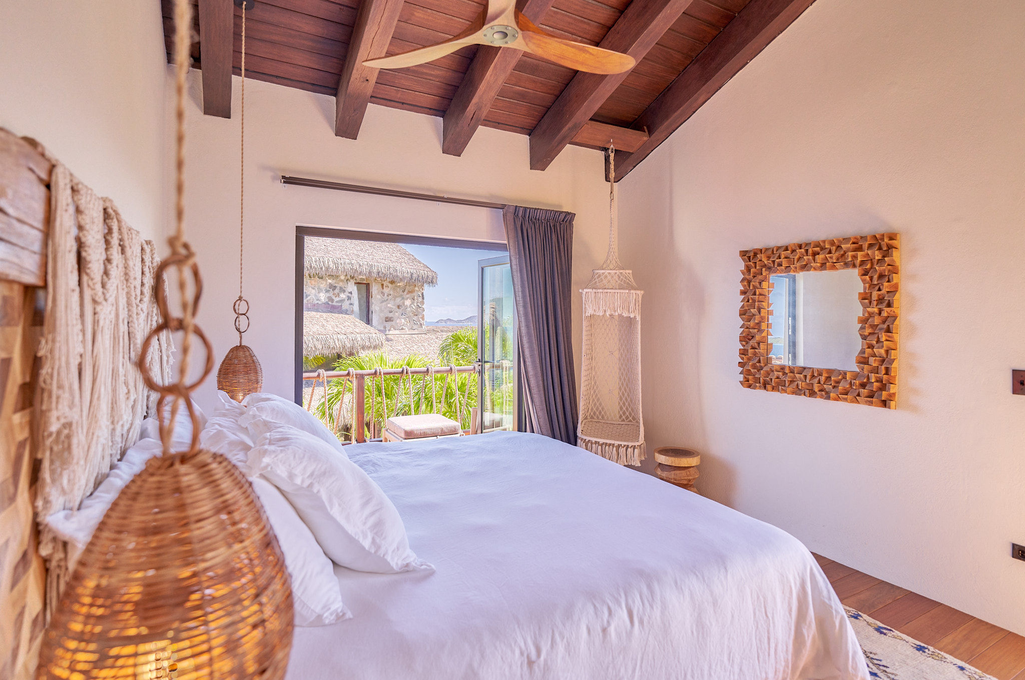image Bright and airy bedroom with direct access to a private patio and beautiful natural light.