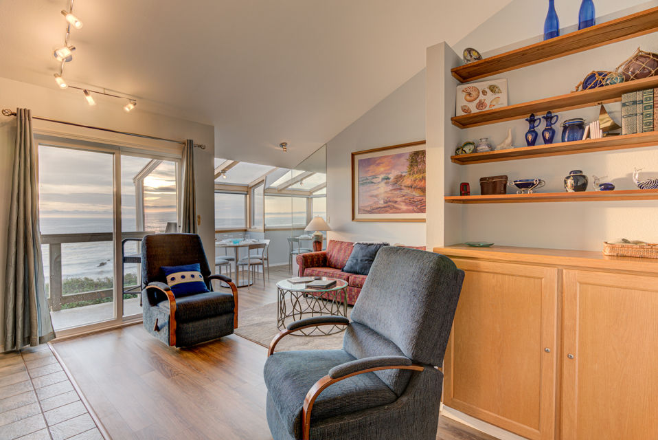 image This inviting living space features an ocean-view balcony that opens up to stunning coastal vistas, enhancing the relaxing atmosphere of the studio.