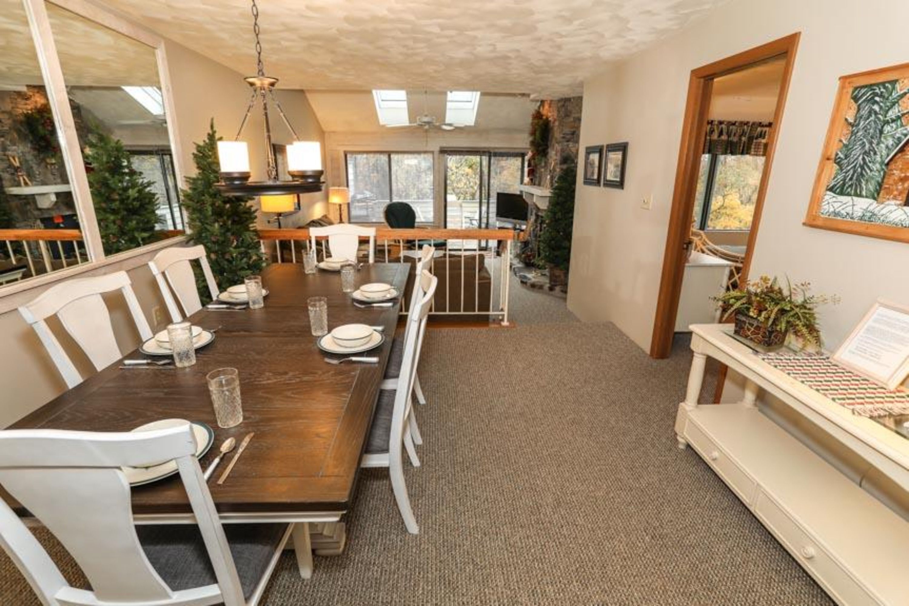 image Spacious dining area seats six comfortably for shared meals and family time.