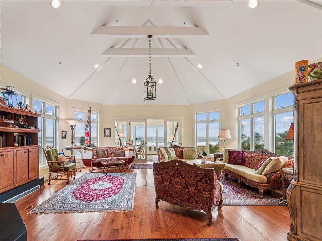 image Airy great room with cozy seating and ample light.