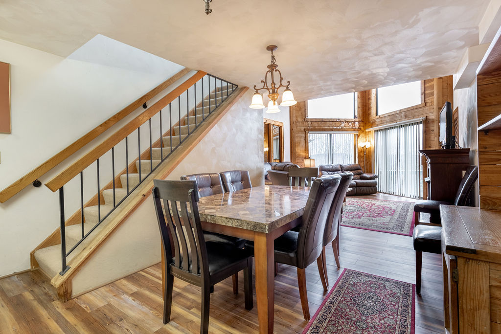 image Open dining area designed for gathering, laughter, and shared stories after a day exploring the slopes.