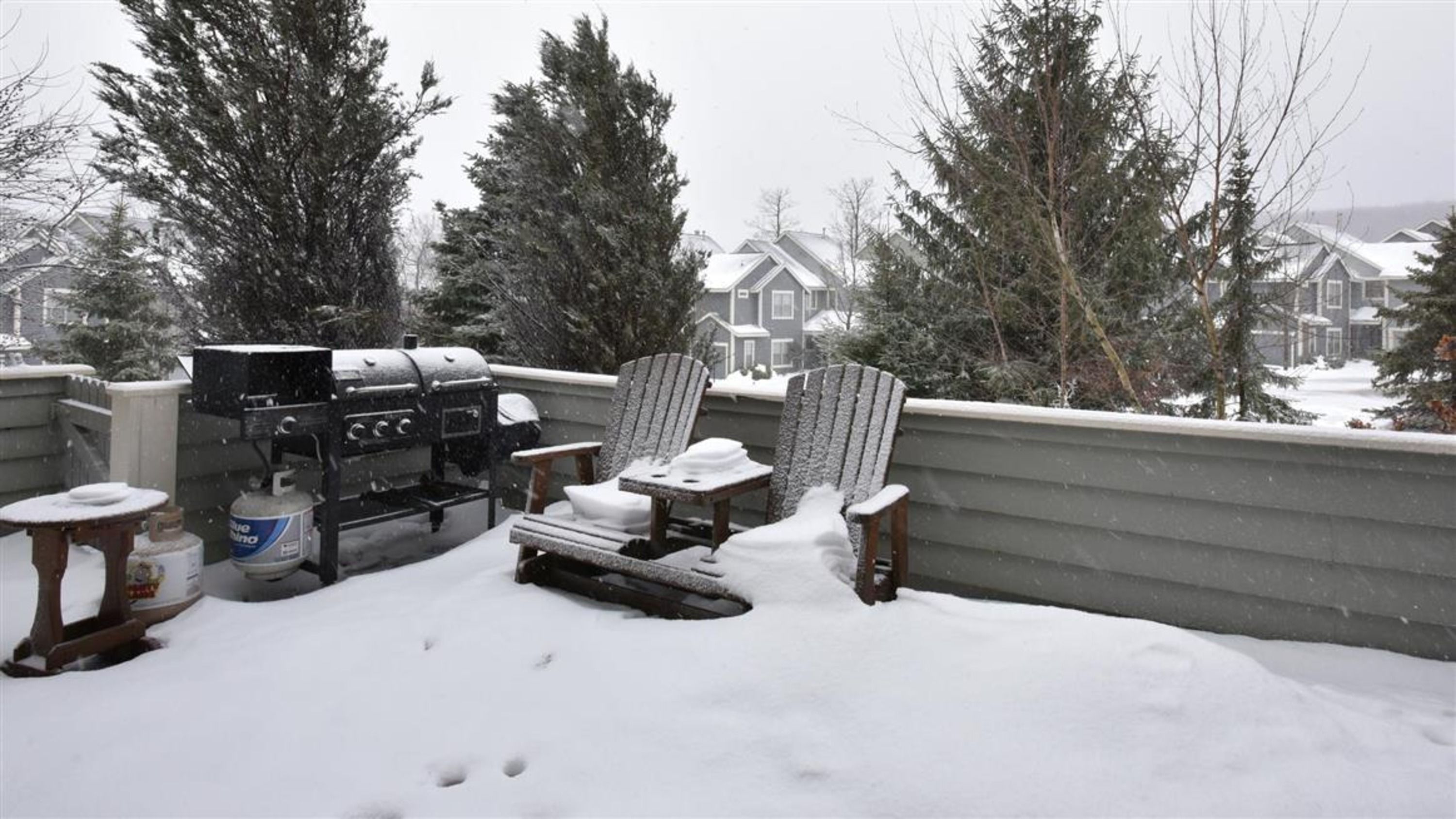 image Snow-dusted views from the private deck bring a touch of winter magic, making every morning feel like a retreat.