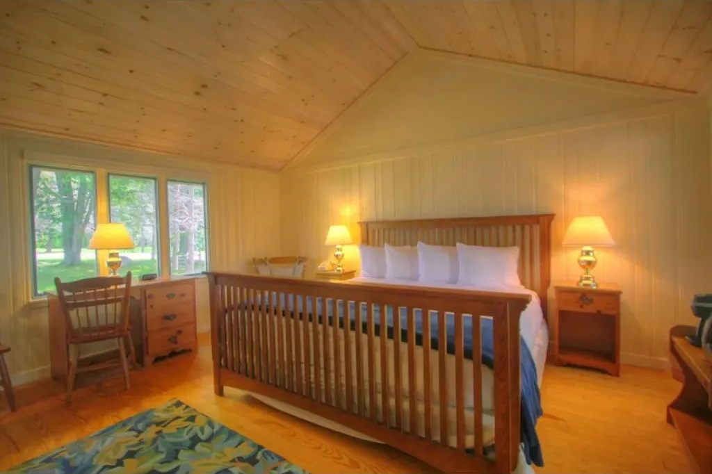 image Drift to sleep in a comfortable bed after a wonderful day outside.