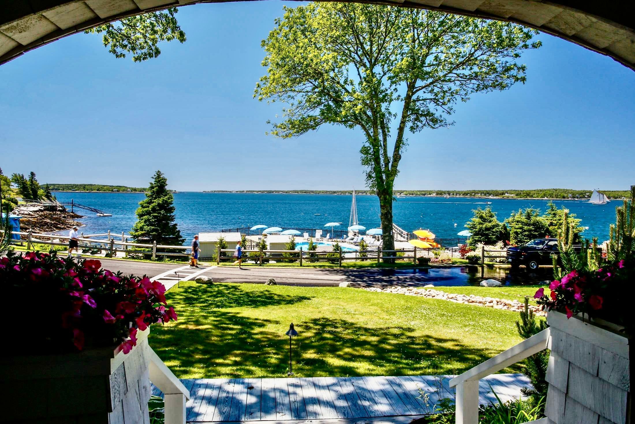 image Gaze out over the lawn and harbor beyond, where the breeze is gentle and the view stretches as far as your plans are free.