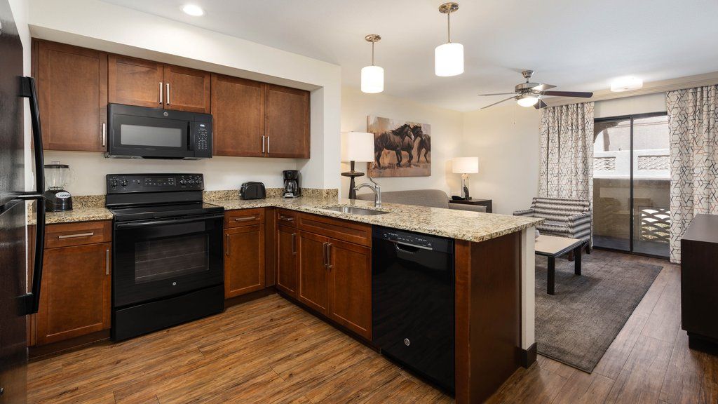 image Cook up a storm in the fully equipped kitchen, designed for meals just like home.