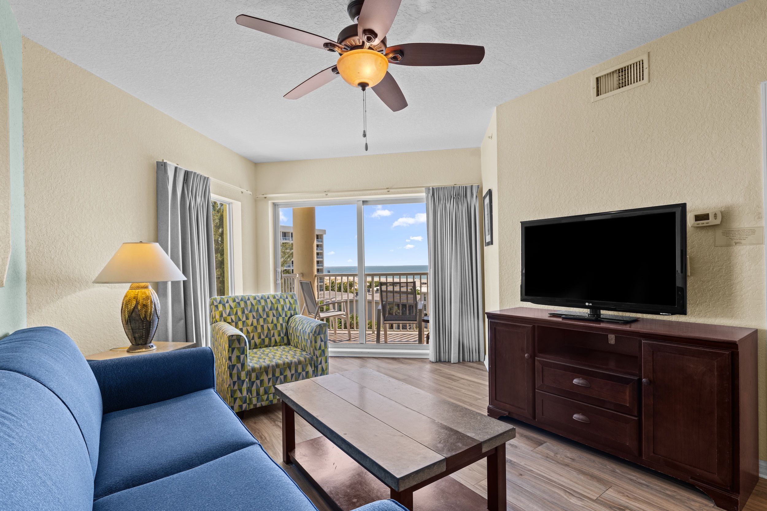 image Steps from your door, the expansive beach awaits, promising sun-soaked days and refreshing ocean breezes.