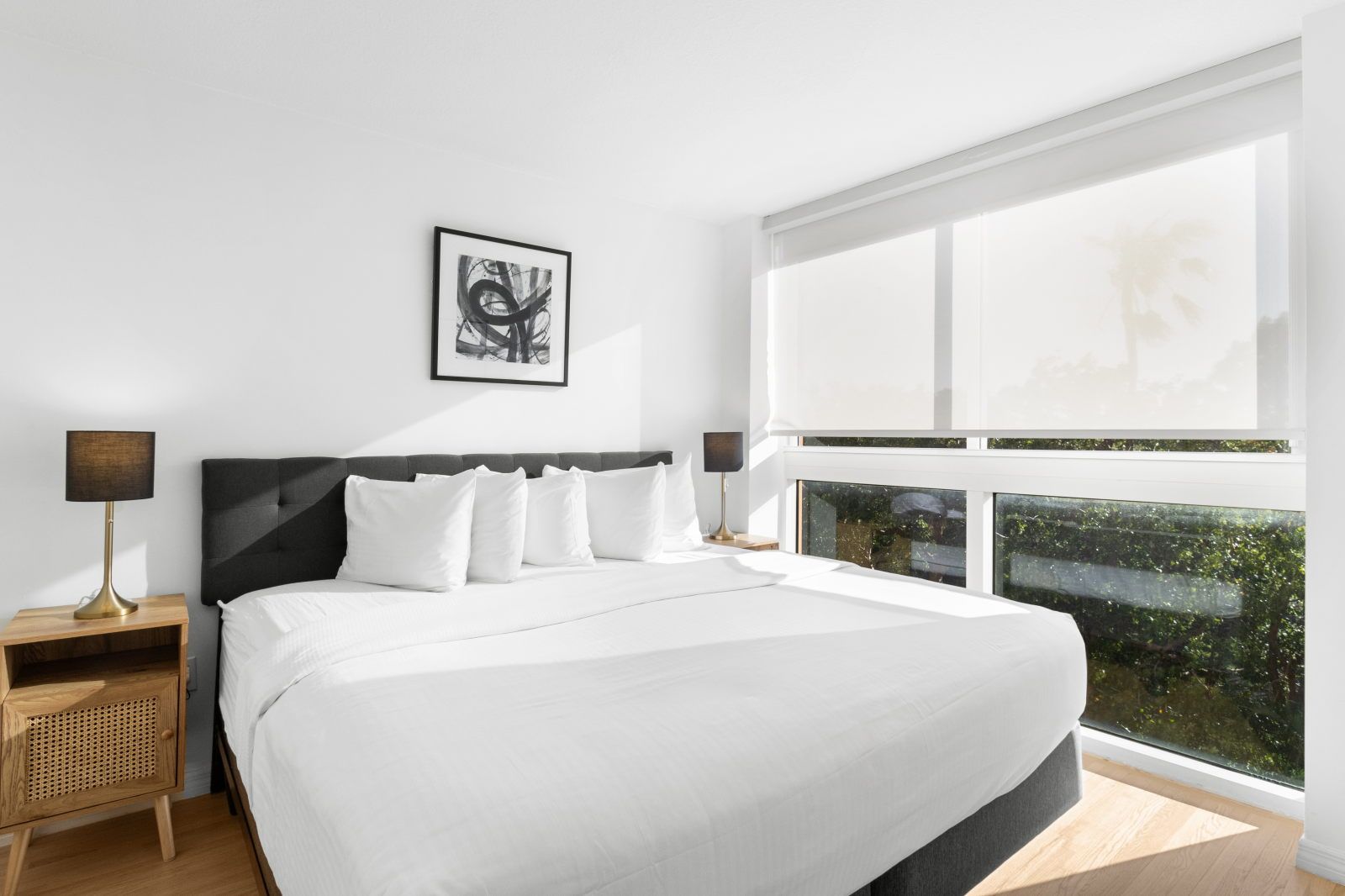 image Step into a bright bedroom atmosphere that invites relaxation and comfort.