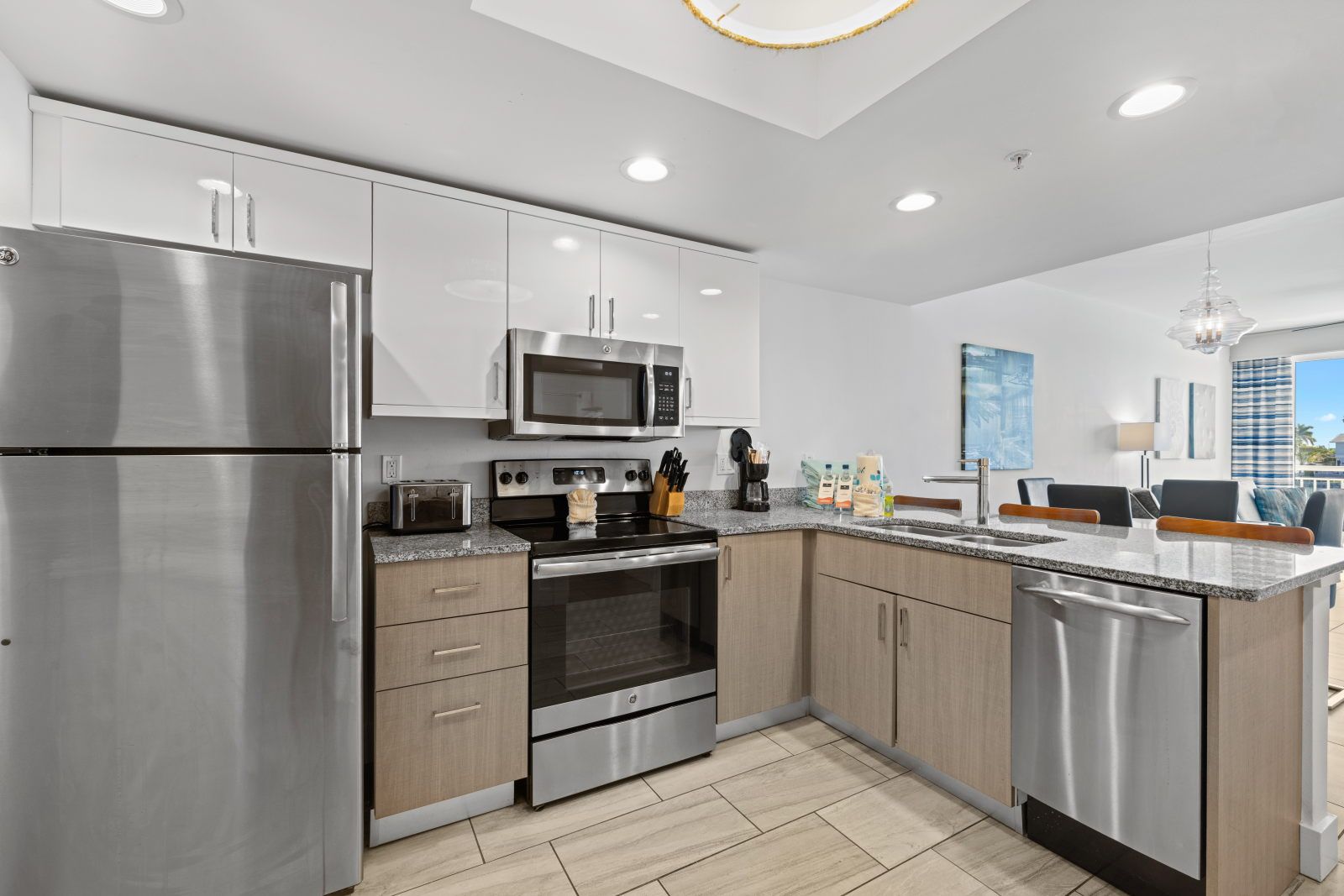 image Bright and airy, this kitchen invites culinary creativity with plenty of room to work.