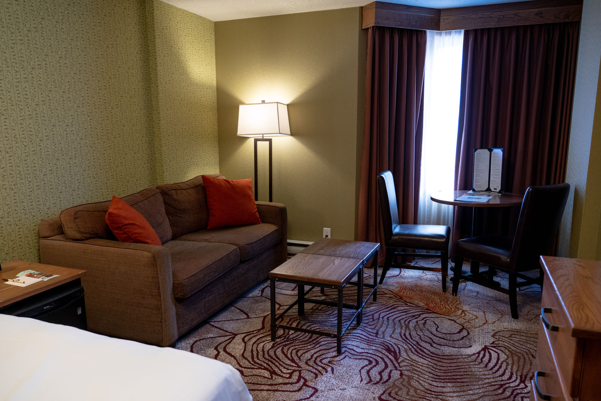 image Drip coffee maker and tea kettle on the in-room station — fuel up before grabbing your complimentary Roam bus pass.