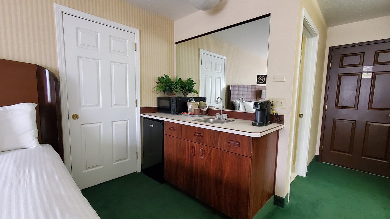 image Mini fridge, microwave, and coffee station stocked and ready in-room.