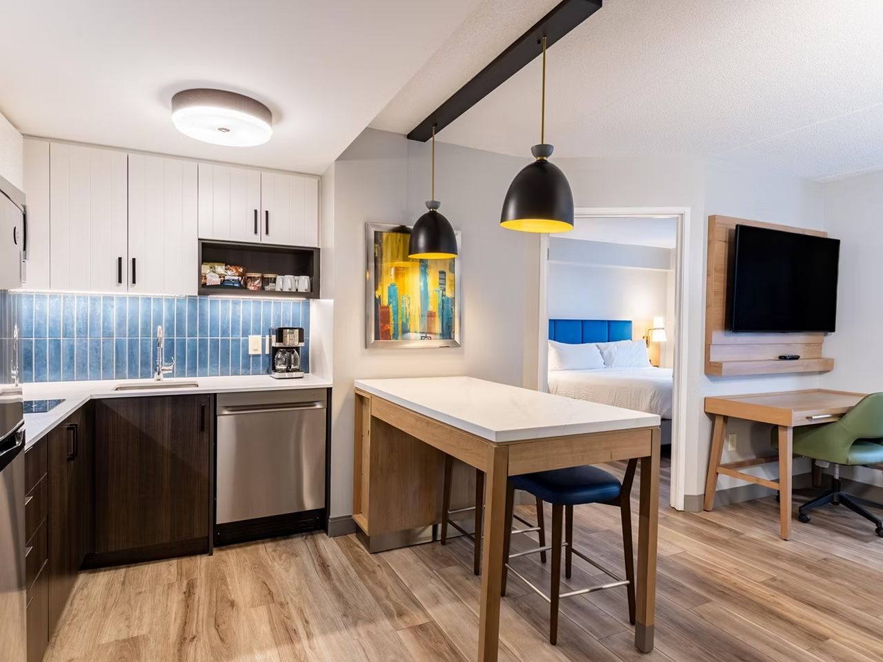 image Cook up a storm in your full kitchen with modern appliances and enjoy a morning brew at the coffee bar